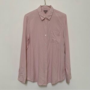 J.Jill Silk Buttoned Shirt Blush Pink Medium
